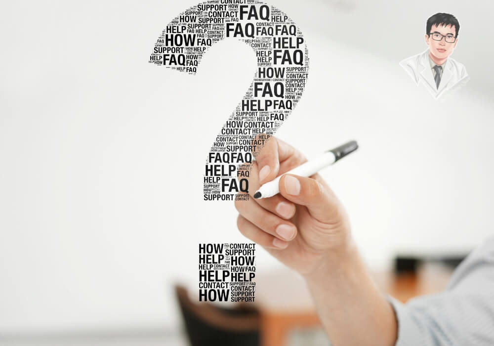 Hình ảnh câu hỏi FAQ về tụt nướu răng, thể hiện những thắc mắc phổ biến của người bệnh về nguyên nhân, cách chữa trị và phòng ngừa.